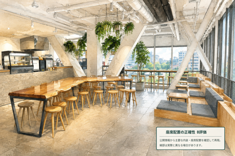 Alison Cafeの水彩風店内イメージ