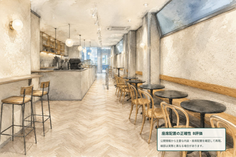 LEESAR COFFEE 名古屋店の水彩風店内イメージ