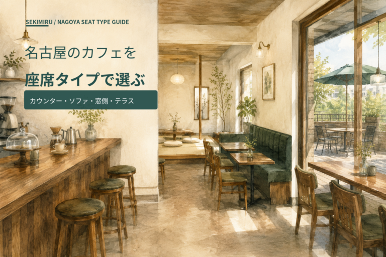 名古屋のカフェを座席タイプで選ぶ