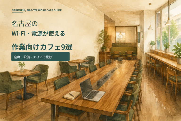 名古屋のWi-Fi・電源が使える作業向けカフェ9選