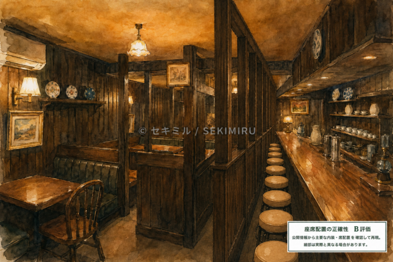 西原珈琲店 栄店の水彩風店内イメージ