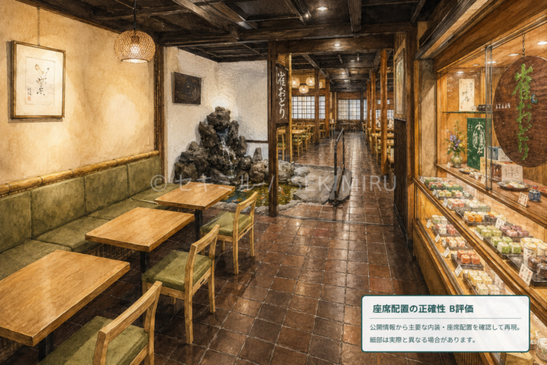 雀おどり總本店の水彩風店内イメージ